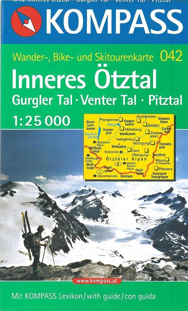 Inneres Ötztal-Gurgler Tal-Venter Tal, Kompass Wanderkarte 042