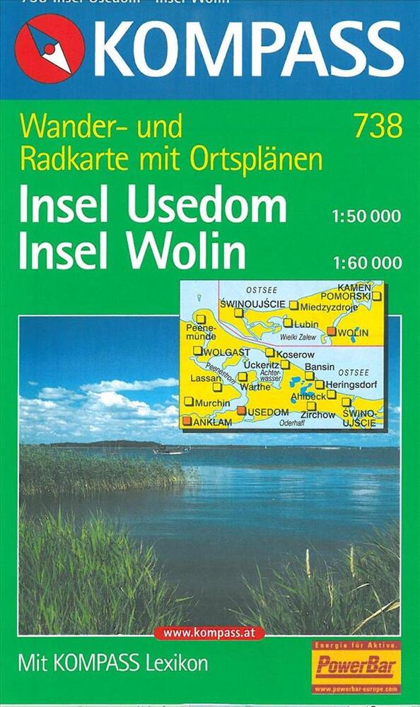 Insel Usedom, Kompass Wanderkarte 738