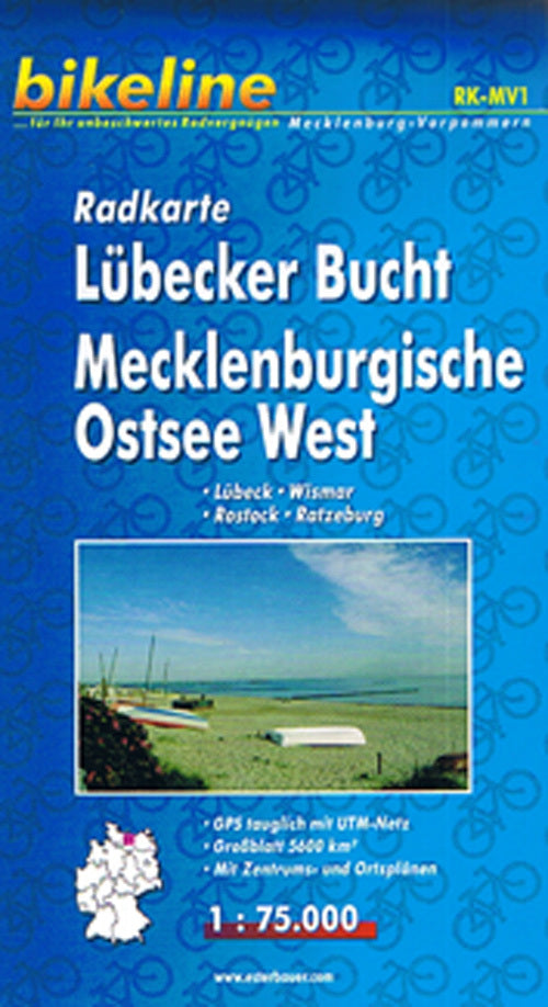 Lübecker Bucht, Mecklenburgische Ostsee West, Bikeline Radkarte