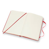 Notesbog Moleskine large rød m/240 linjerede ark hard cover