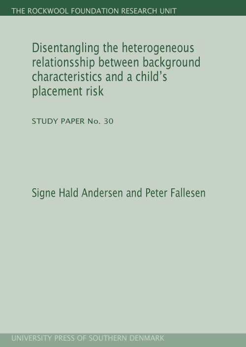 Disentangling the heterogeneous relationship between background characteristics and child´s placement risk
