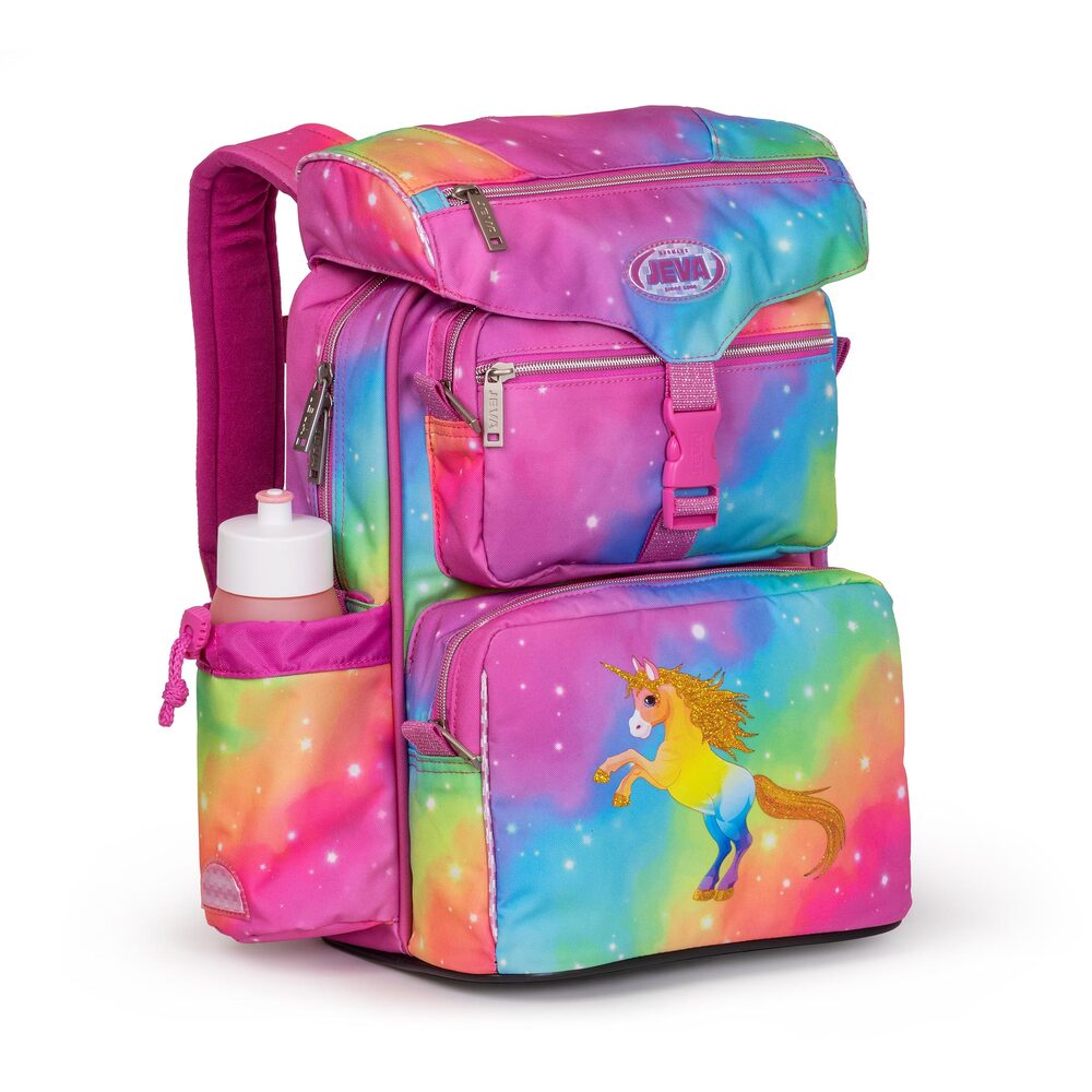 Skoletaske Jeva beginners rainbow unicorn