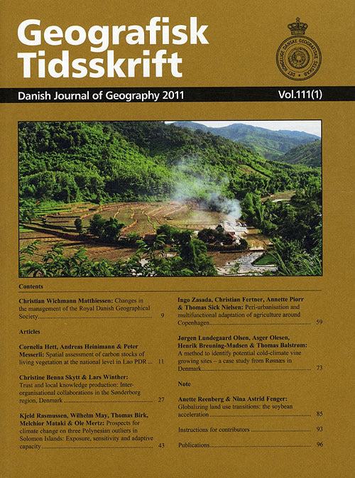 Geografisk Tidsskrift vol. 1 2011