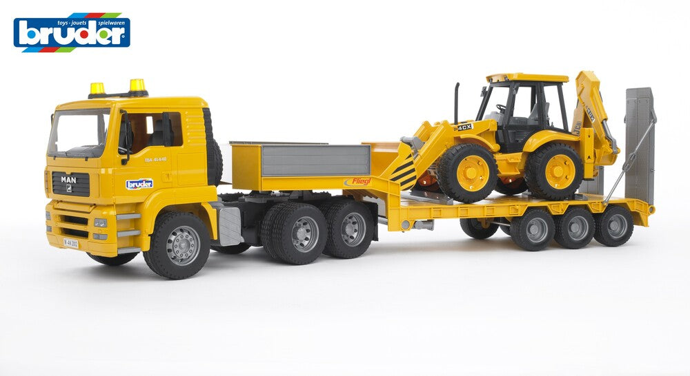 Bruder MAN TGA bil og JCB 4CX rendegraver