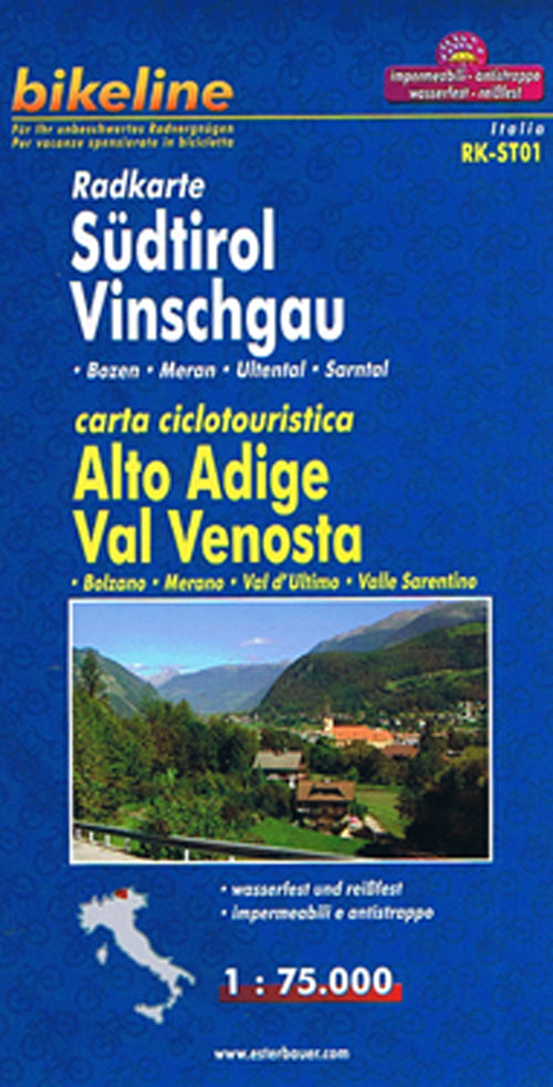 Südtirol Vinschgau/Alto Adige Val Venosta Radkarte