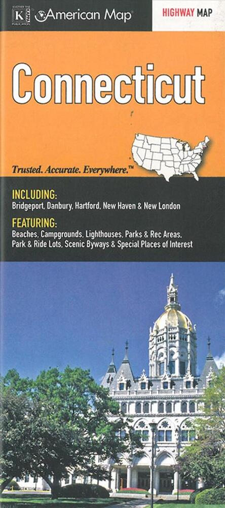 Connecticut Highway Map, American Map