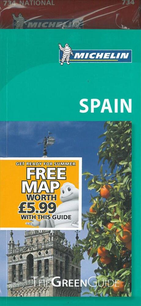 Michelin Green Guide Spain + Spain National Map 734