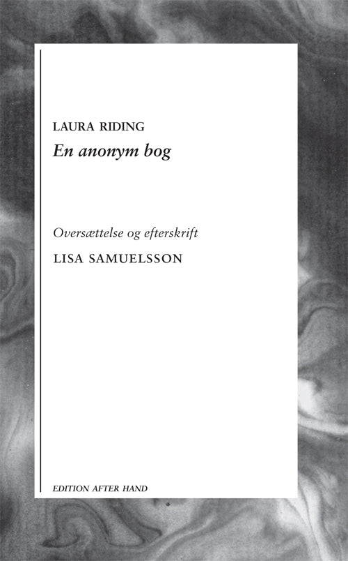 En anonym bog