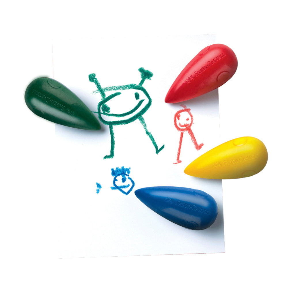 Børnekridt Faber-Castell 4 ass farver