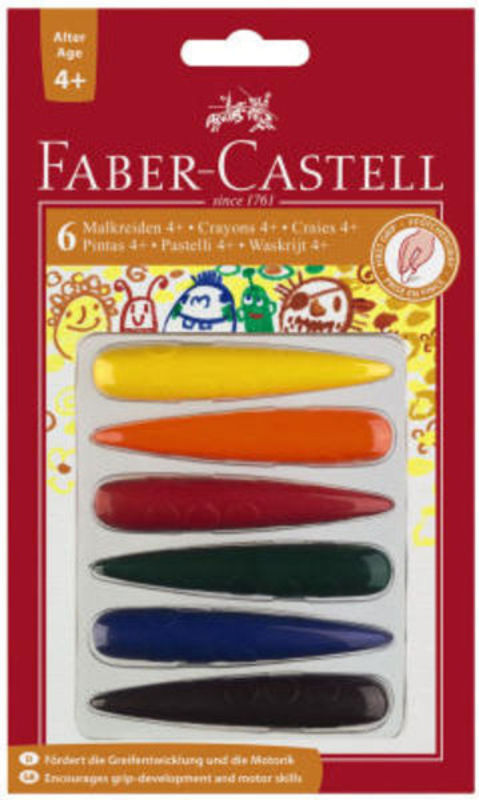 CRAYONS GRIP Faber-Castell 6 STK. ASS.