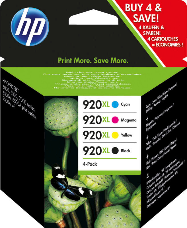 BLÆK HP NO 920 XL CMYK INK CARTRIDGE COMBO PACK