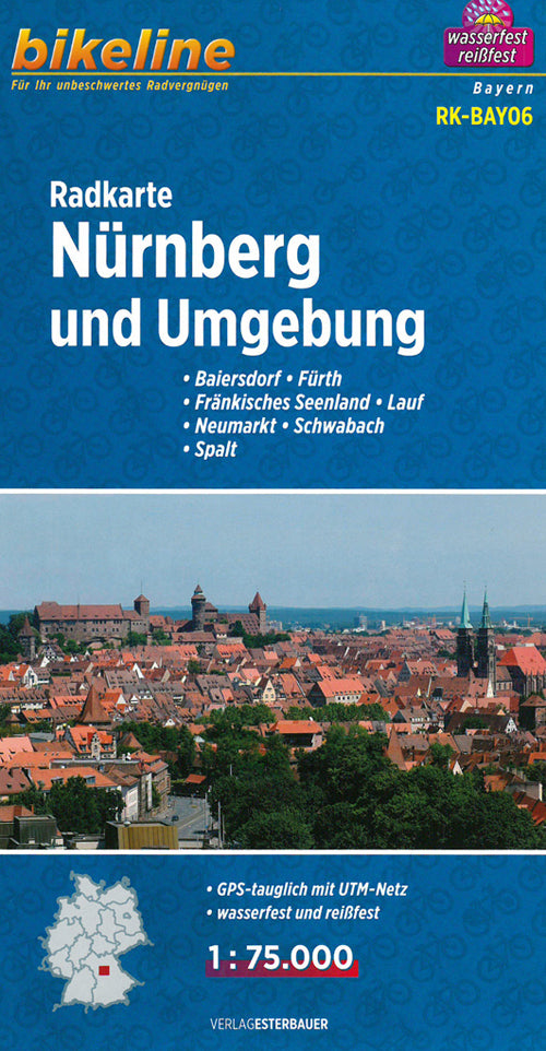 Nürnberg und Umgebung, Bikeline Radkarte
