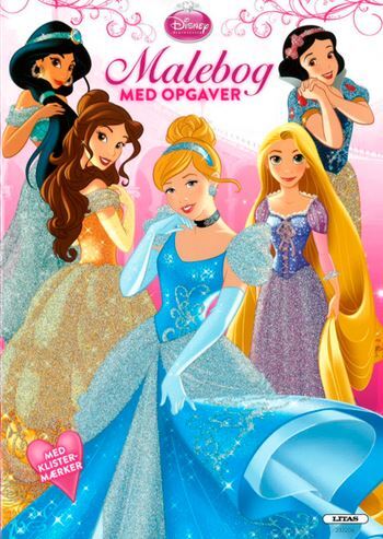 MALEBOG PRINSESSER GLIMMER MED OPGAVER