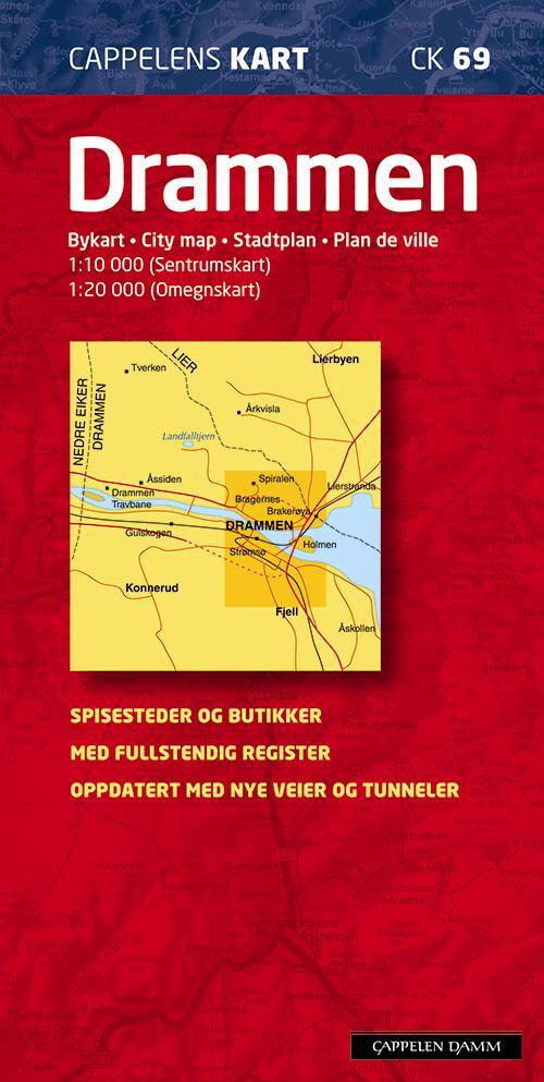 Drammen : bykart = city map = Stadtplan = plan de ville