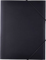 D2 Elastikmappe karton sort A4