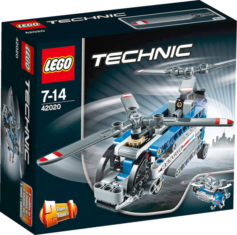 42020 LEGO TECHNIC HELIKOPTER MED TO ROTORER