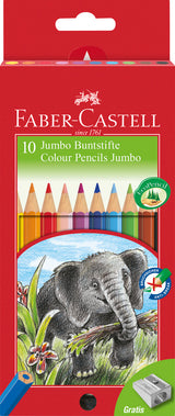 Farveblyant jumbo Faber 10stk ass