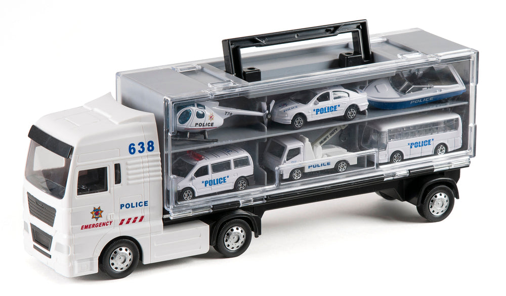 SPEED POLITI AUTOTRANSPORTER MED 6 BILER