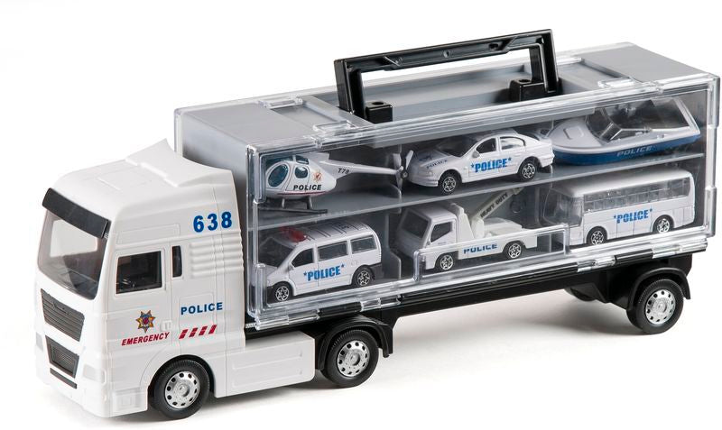 SPEED POLITI AUTOTRANSPORTER MED 6 BILER