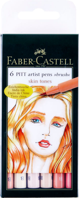 Tusser pitt artist brush skintones ass 6 stk.