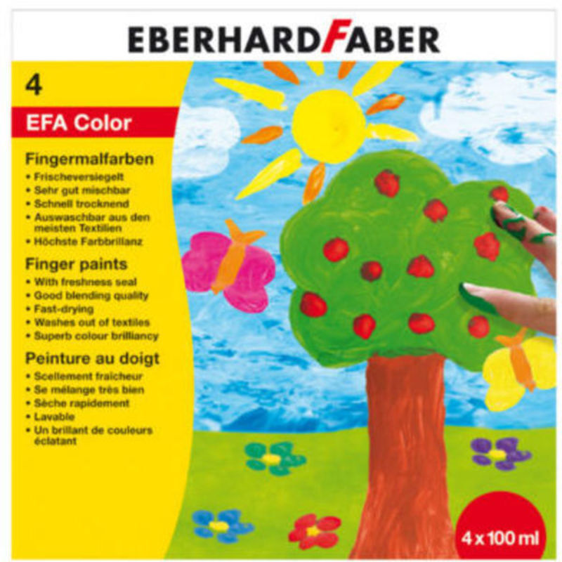 FINGERMALING EBERHARD FABER 100ML 4ASS