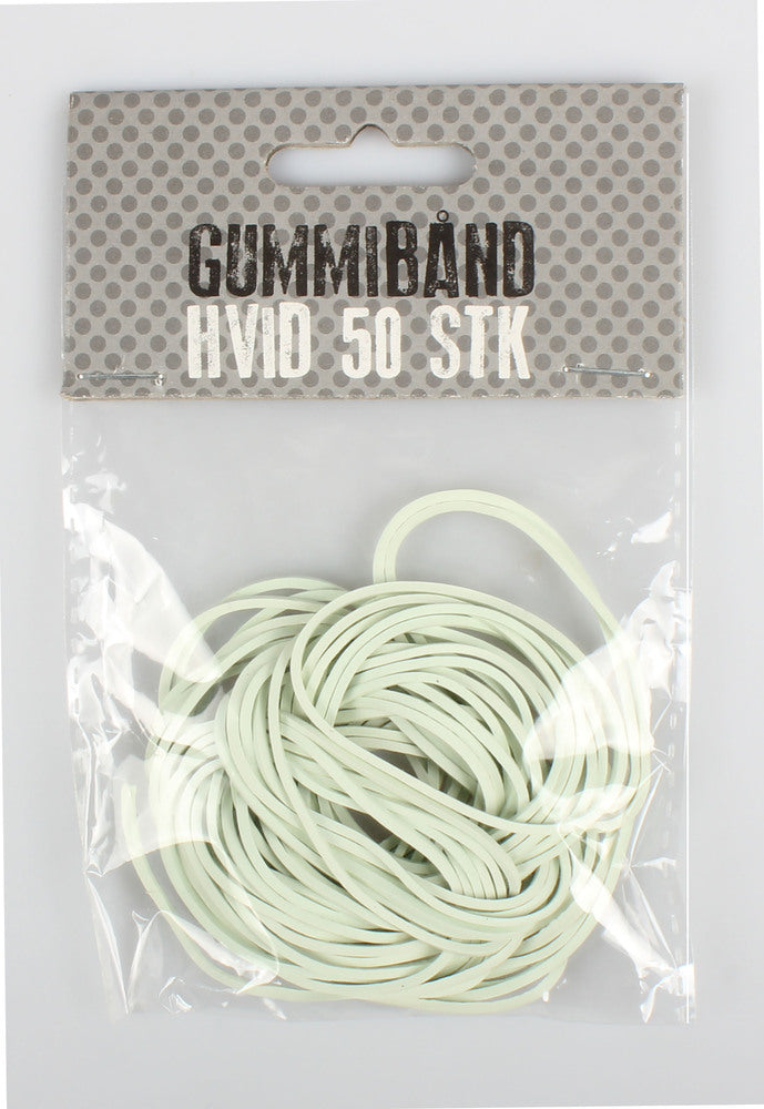 GUMMIBÅND PARA 20 HVID 50 STK