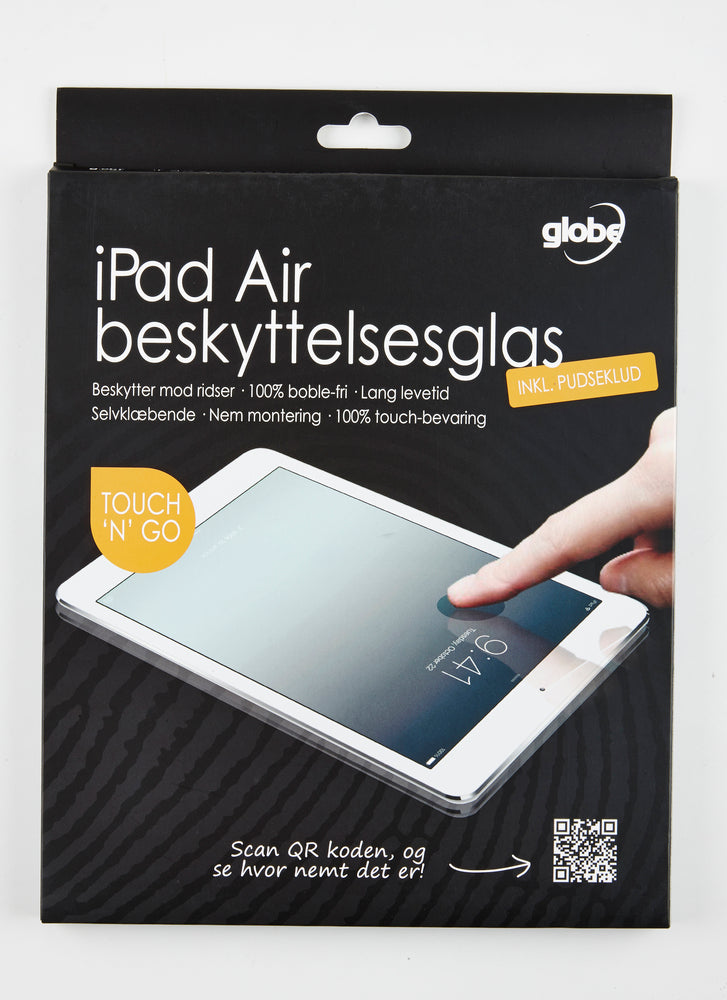 BESKYTTELSESGLAS PANSER IPAD AIR MED PUDSEKLUD