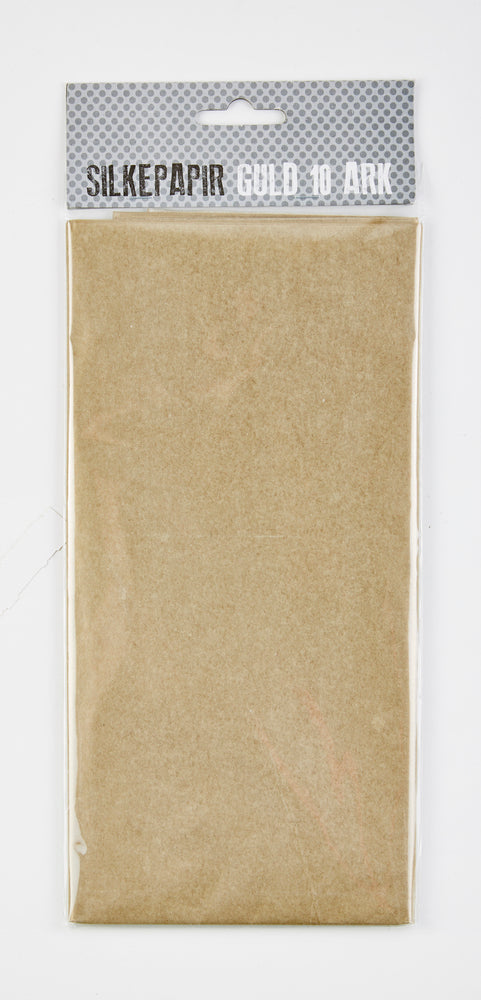 SILKEPAPIR GULD METALLIC 10 ARK/PAKKE