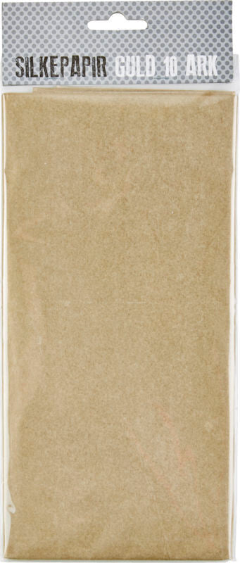 SILKEPAPIR GULD METALLIC 10 ARK/PAKKE