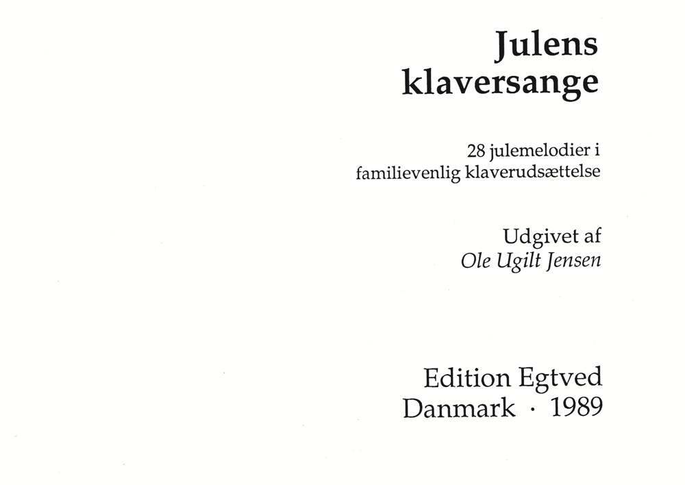 Julens klaversange