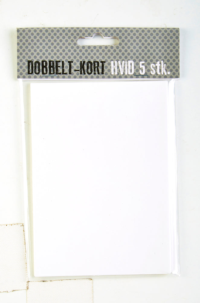 KORT A6 DOBBELT HVID 200 GSM 5 STK