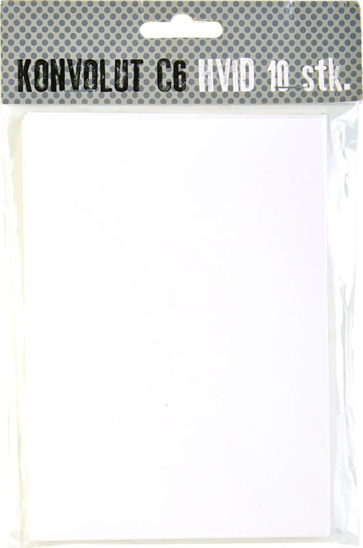 KONVOLUT C6 HVID 100 GSM 10 STK