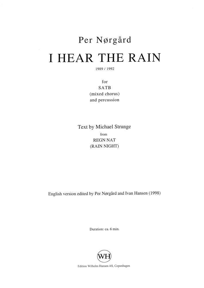 I hear the rain