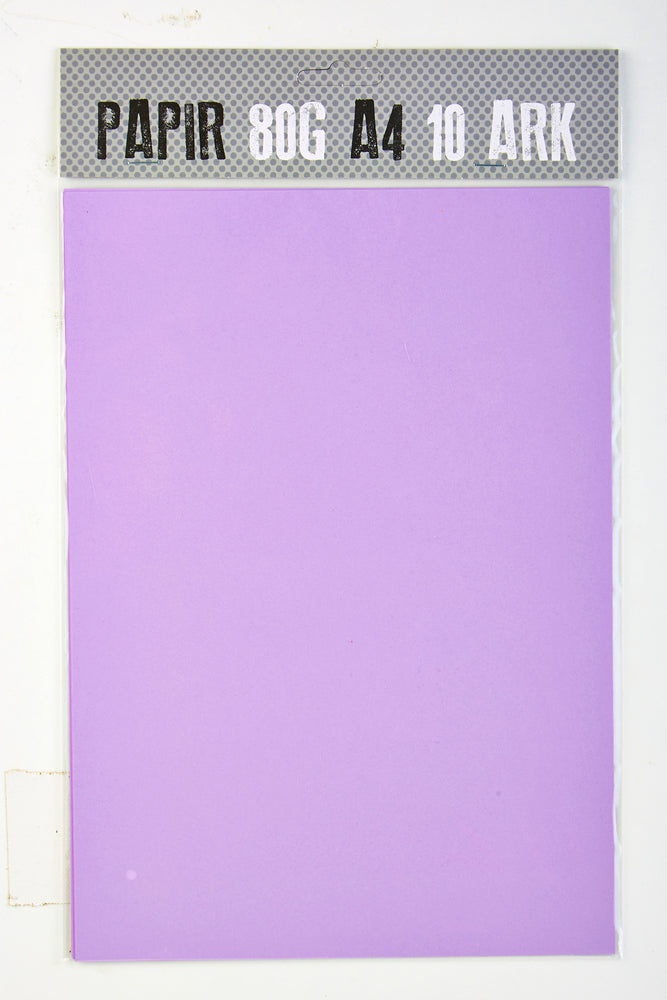 PAPIR A4 80G LYSLILLA M. 10 ARK