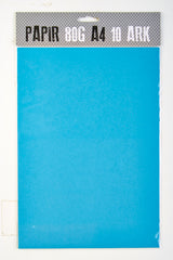 PAPIR A4 80G SVENSKBLÅ M. 10 ARK