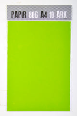PAPIR A4 80G LIMEGRØN M. 10 ARK