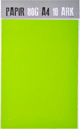 PAPIR A4 80G LIMEGRØN M. 10 ARK