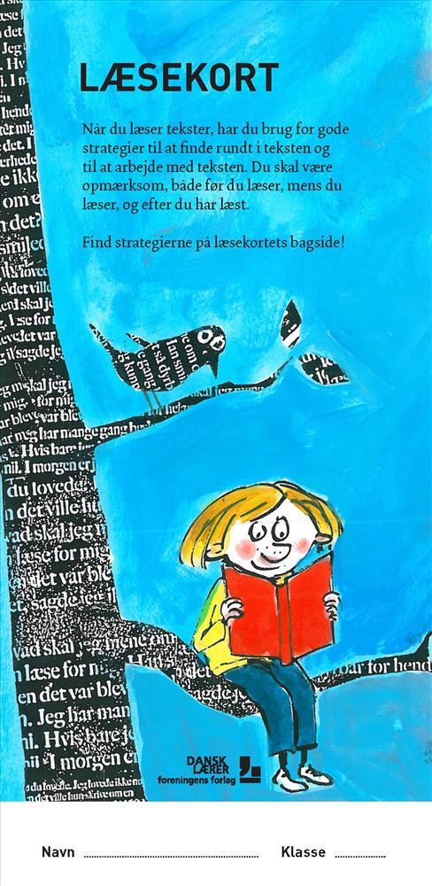 Læsekort. Bogmærker med læsestrategier. Mellemtrin
