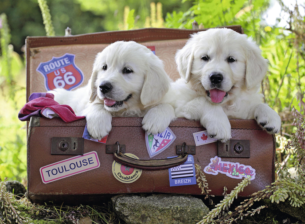 Puslespil traveling pups 100 brikker