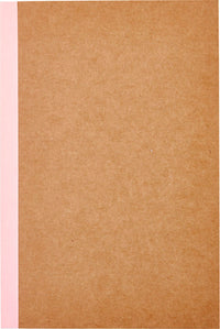 NOTESBOG KRAFT MED ROSA RYG 40 CREME SIDER