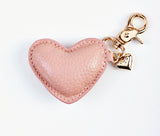 NØGLERING HJERTE ROSA PU GULD KEYHANGER