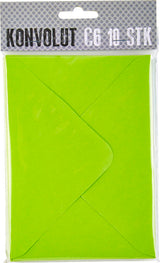 KONVOLUT C6 LIMEGRØN 10 STK