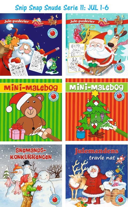 Snip Snap Snude: Julebøger 1-6 (æske med 48 stk. ass. - pris pr. stk. ca. kr. 12,95