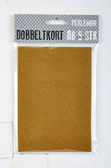 KORT A6 DOBBELT PERLEMOR GULD 5 STK