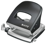 Hulapparat Leitz 2 hul 30 ark style satin sort