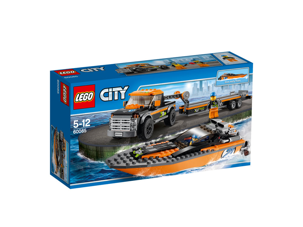 60085 LEGO CITY GREAT VEHICLES FIRHJULSTRÆKKER MED MOTORBÅD