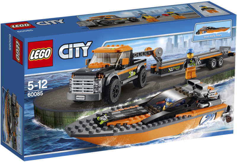60085 LEGO CITY GREAT VEHICLES FIRHJULSTRÆKKER MED MOTORBÅD