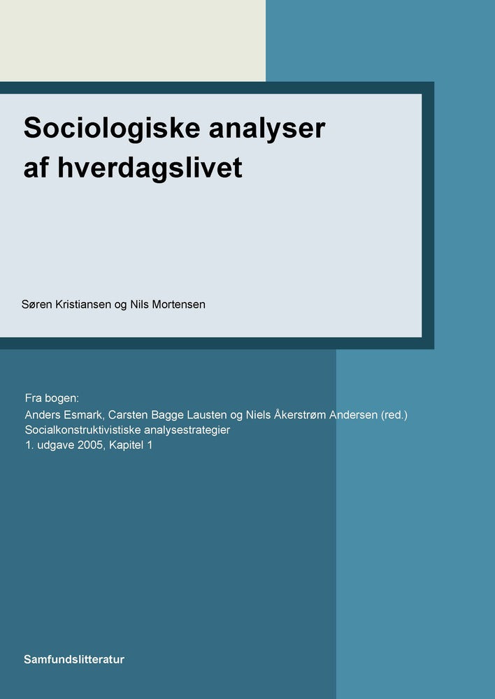 Sociologiske analyser af hverdagslivet