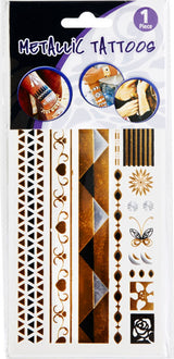 METALLIC TATTOO GULD OG SØLV 2X21CM