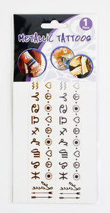 METALLIC TATTOO GULD OG SØLV 3,5X20,5CM